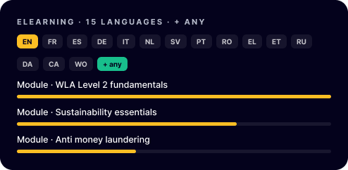 eLearning modules in 15 languages
